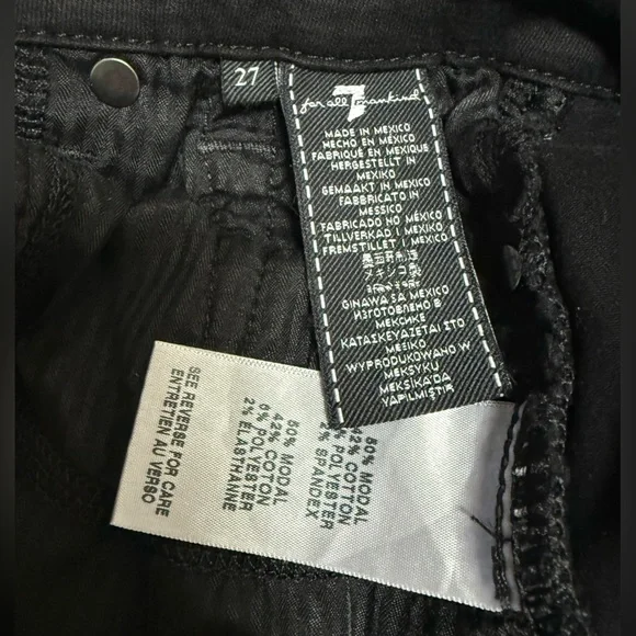 7 FOR ALL MANKIND Women’s Black Kimmie Bootcut Jeans - Size 27 - Picture 3 of 10